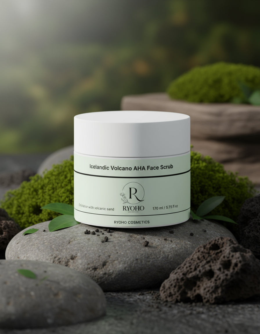 Exfoliante facial con AHA Volcán de Islandia Ryoho Cosmetics