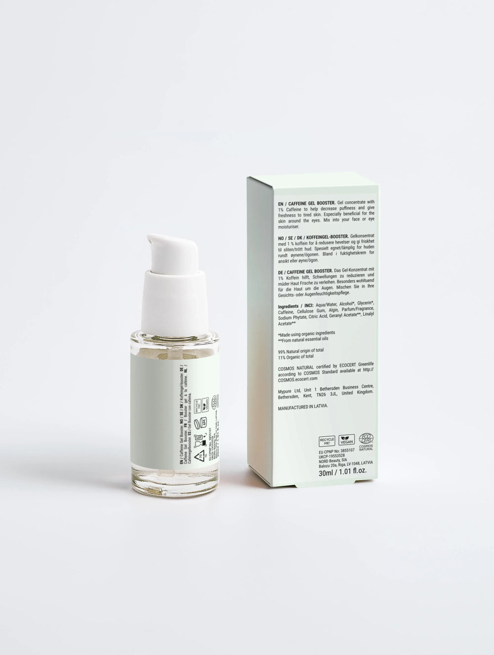 Sérum 2 en 1 (Rostro y Ojos): Caffeine Gel Booster - Ryoho Cosmetics
