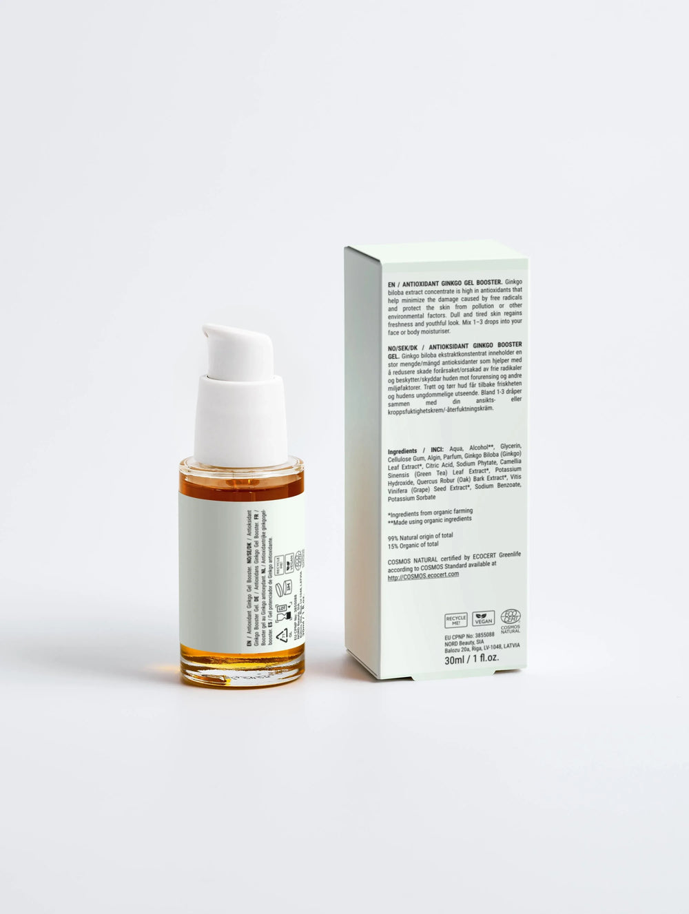 Sérum 2 en 1 (Rostro y Ojos): Antioxidant Ginkgo Gel - Ryoho Cosmetics