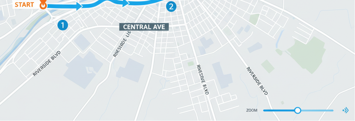 Mapa de calles con navegación