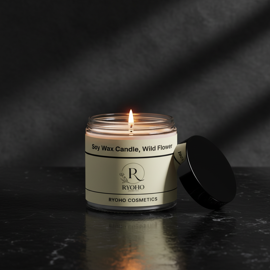 Soy Wax Candle, Wild Flower Ryoho Cosmetics
